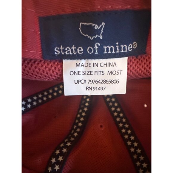 Red Merica Baseball Cap By State Of Mine One Size Cotton - Picture 5 of 5